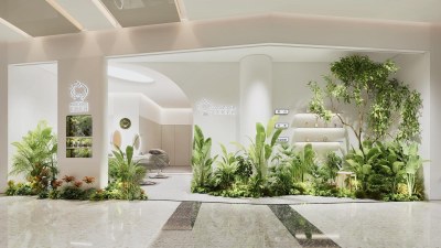 现代美容院大厅3D模型下载